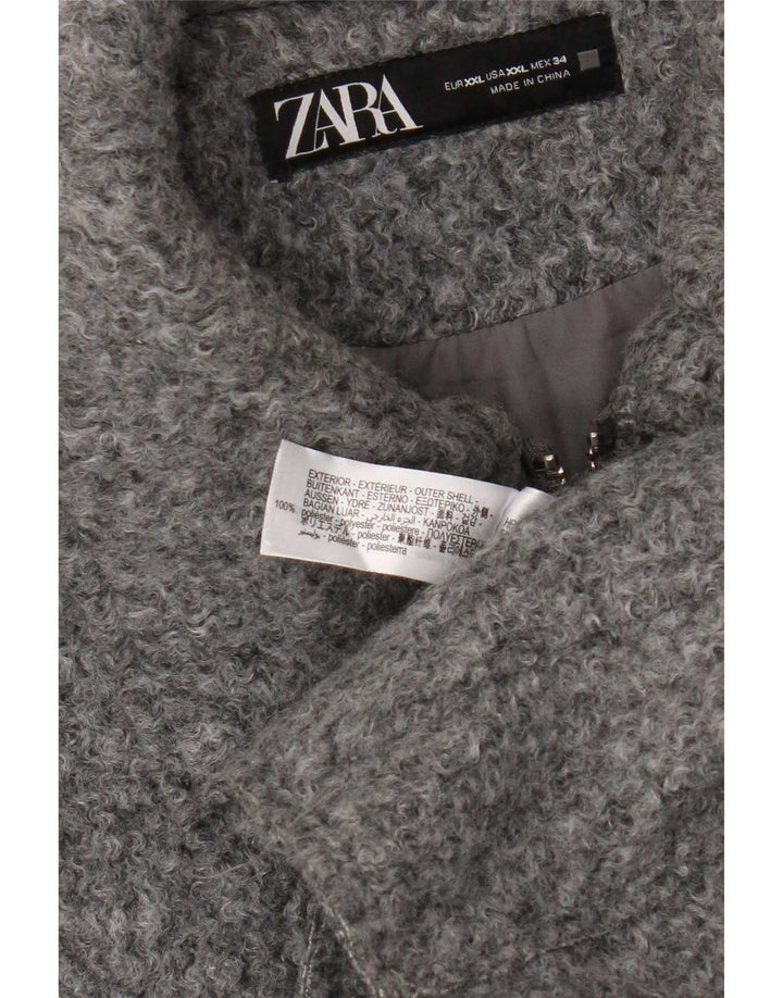 Zara ženska bomber jakna UK 20 2XL sivi poliester