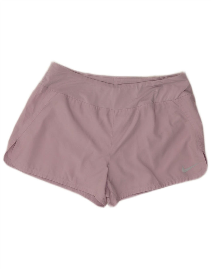 Nike ženske Dri Fit sportske kratke hlače UK 14 veliki ljubičasti poliester