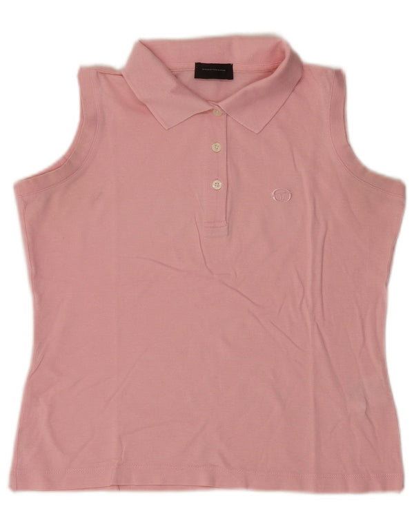 Sergio Tacchini ženska polo majica bez rukava UK 10 Mala ružičasta pamuk