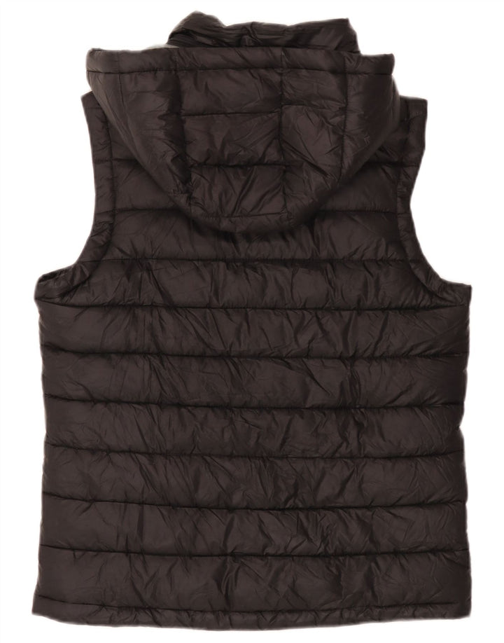 Champion Mens Hooded Padded Gilet UK 36 Small Black Polyester