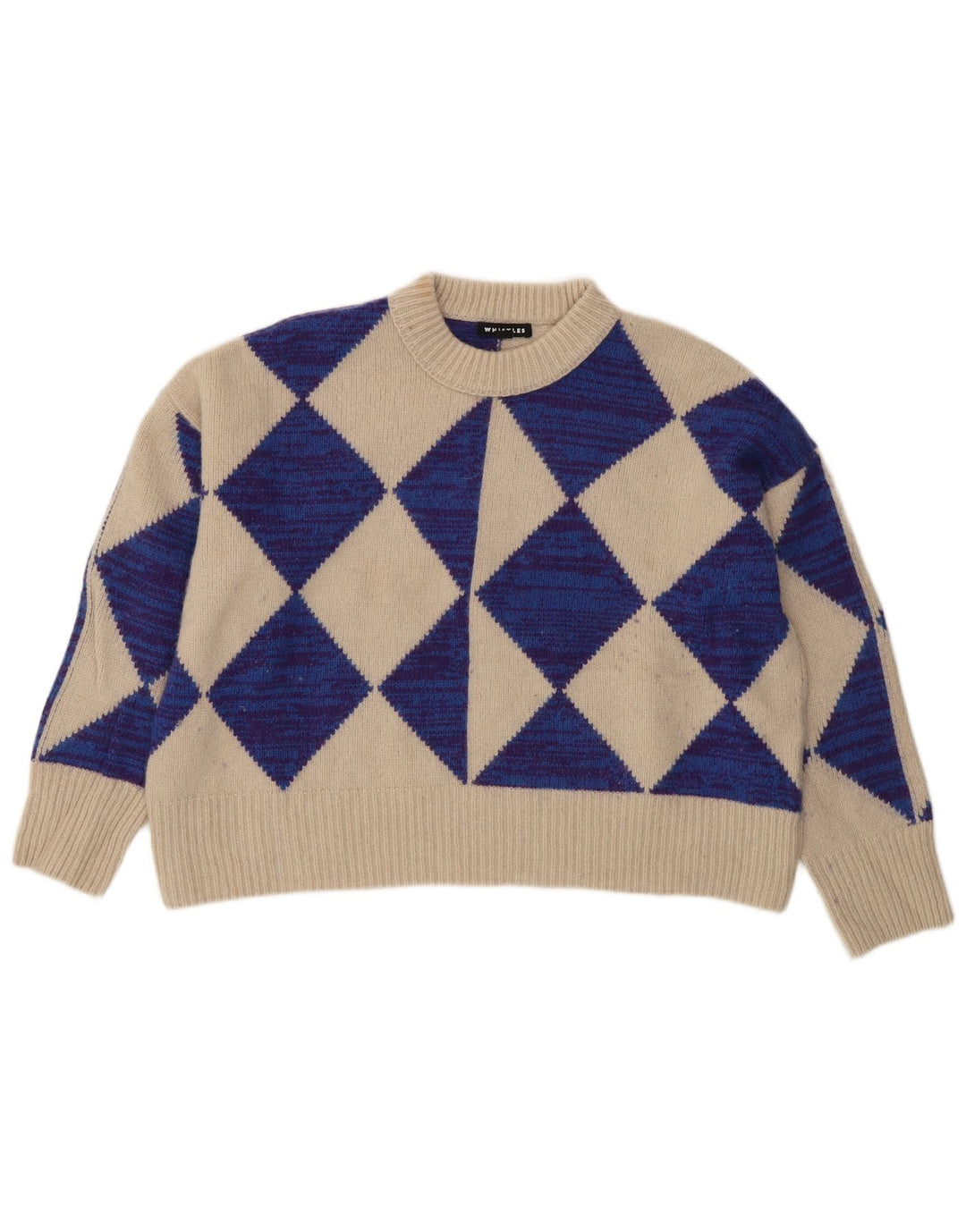 Whistle ženski kratki džemper s okruglim izrezom UK 10 Mali bež vuneni