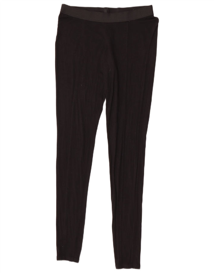Benetton Womens Leggings UK 14 Medium Black Viscose