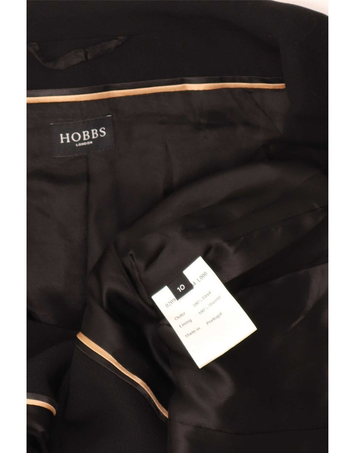 Hobbsova ženska jakna sa jaknom s 3 gumba, UK 10 Mala crna vunena