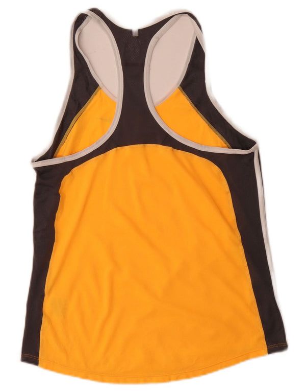Nike Ženski Dri Fit Vest Top UK 12 Medium Yellow Colourblock Poliester