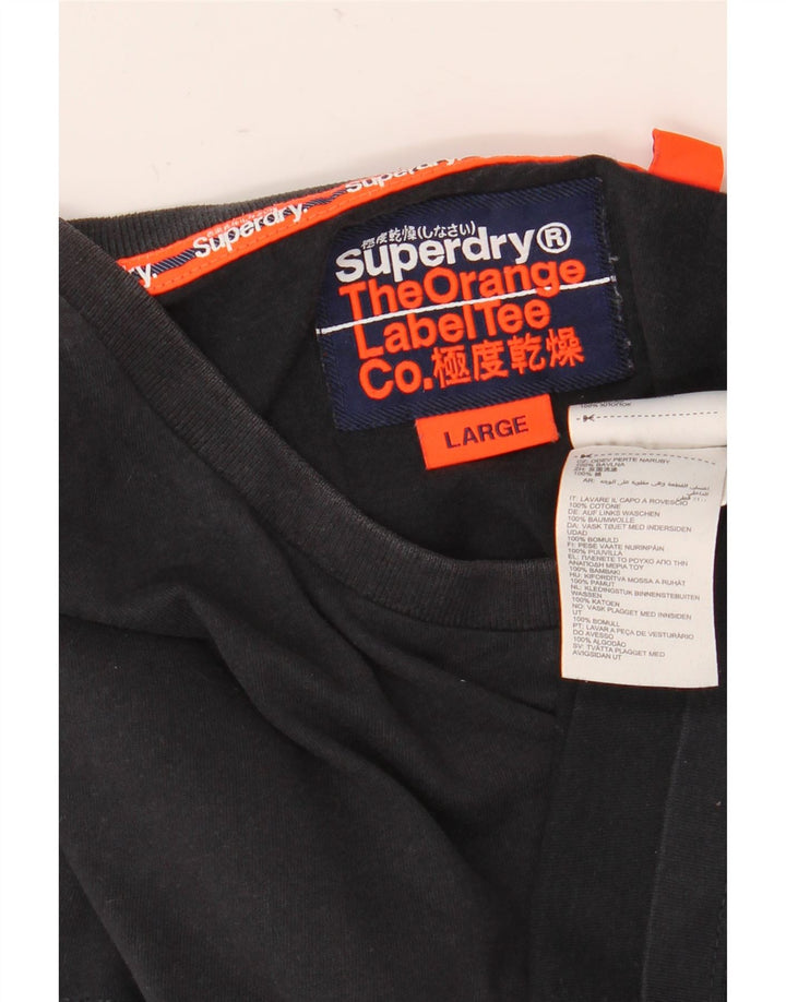 Superdry muška majica kratkih rukava Veliki crni pamuk