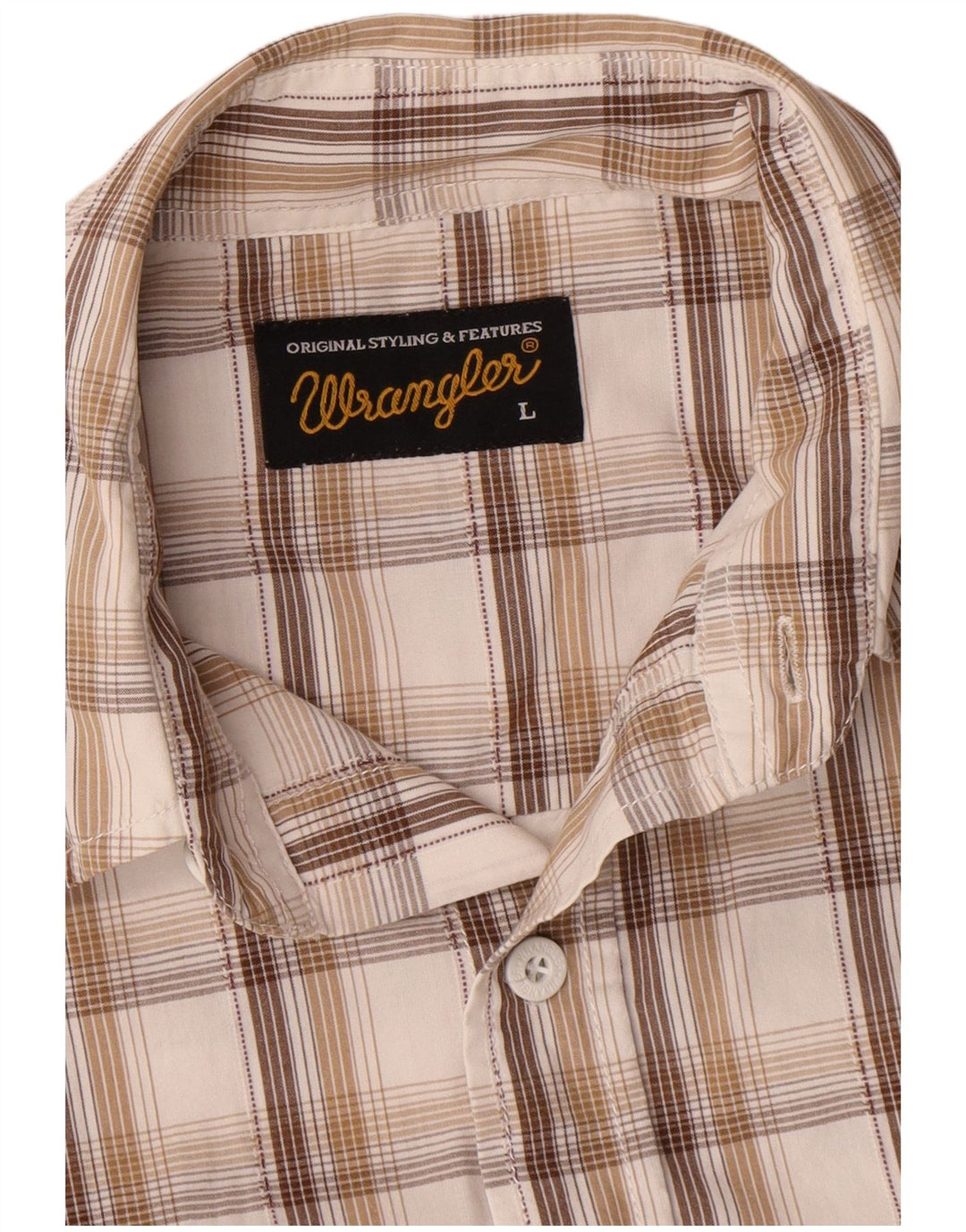 Wrangler muška košulja veliki bijeli karirani pamuk