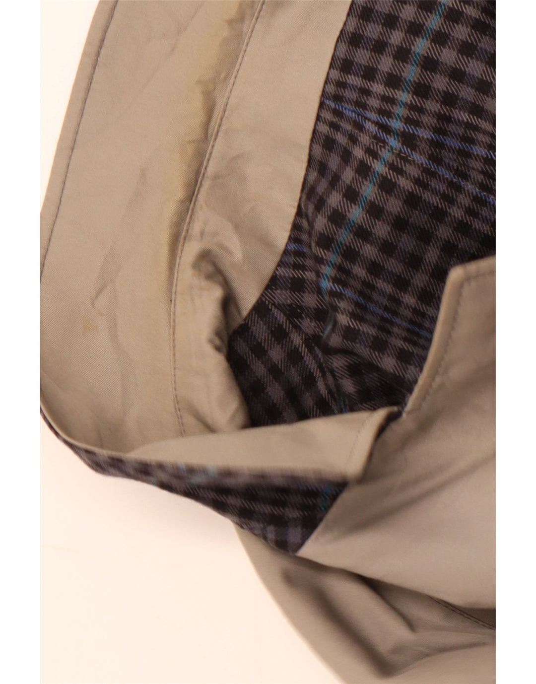 DIOLEN Muški trenč kaput UK 40 veliki sivi karirani poliester