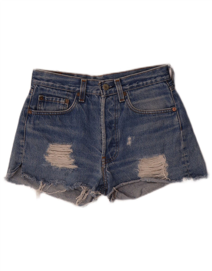 Levi's kratke traper kratke hlače s oštećenim izgledom W26 male plave