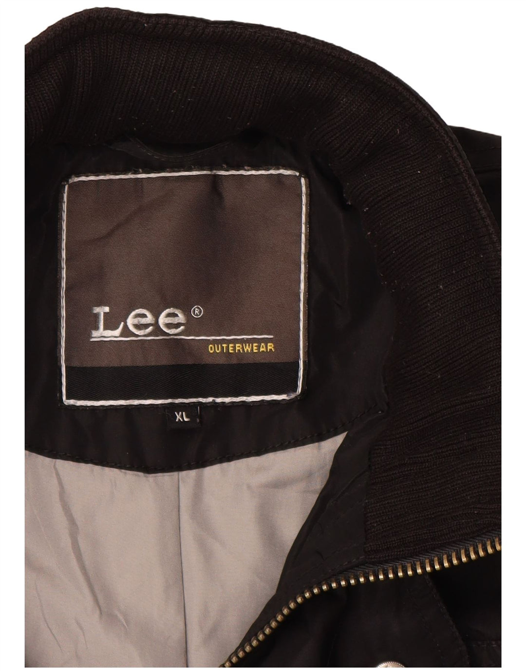 LEE Mens Utility Jacket UK 42 XL Black Polyester