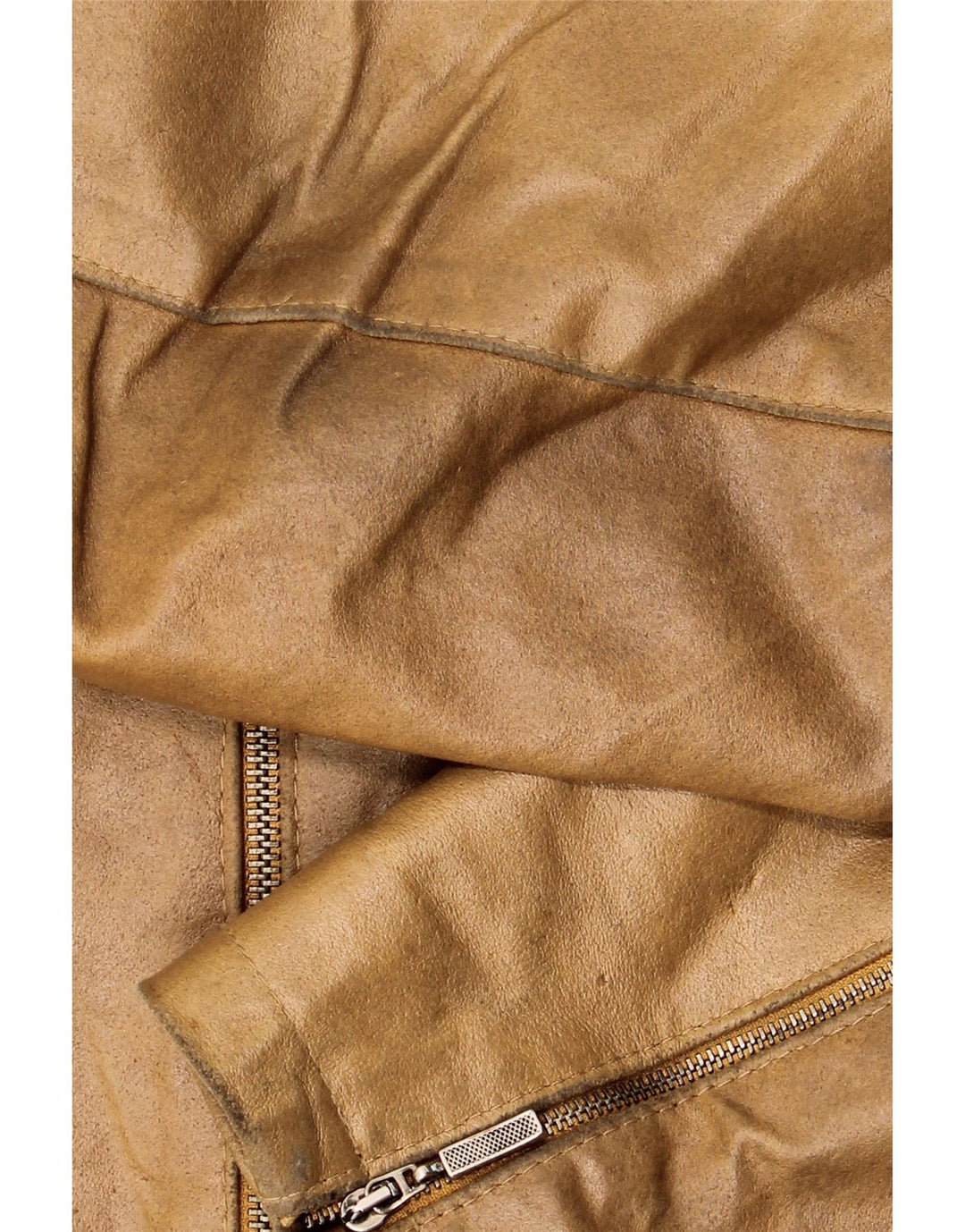 VINTAGE Womens Leather Jacket IT 56 3XL Beige Leather Vintage Vintage and Second-Hand Vintage from Messina Hembry 