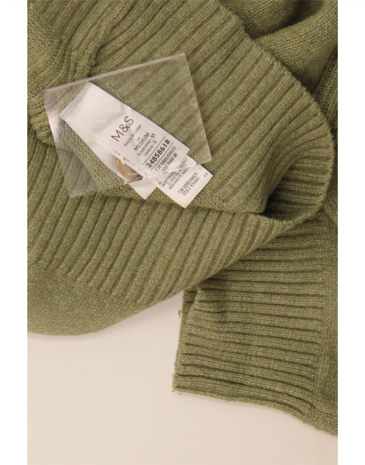Marks & Spencer ženski preveliki džemper UK 14 srednje boje kaki