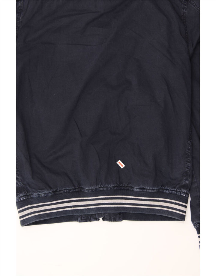 ROY ROGERS Mens Graphic Bomber Jacket UK 36 Small Navy Blue Vintage Roy Rogers and Second-Hand Roy Rogers from Messina Hembry 