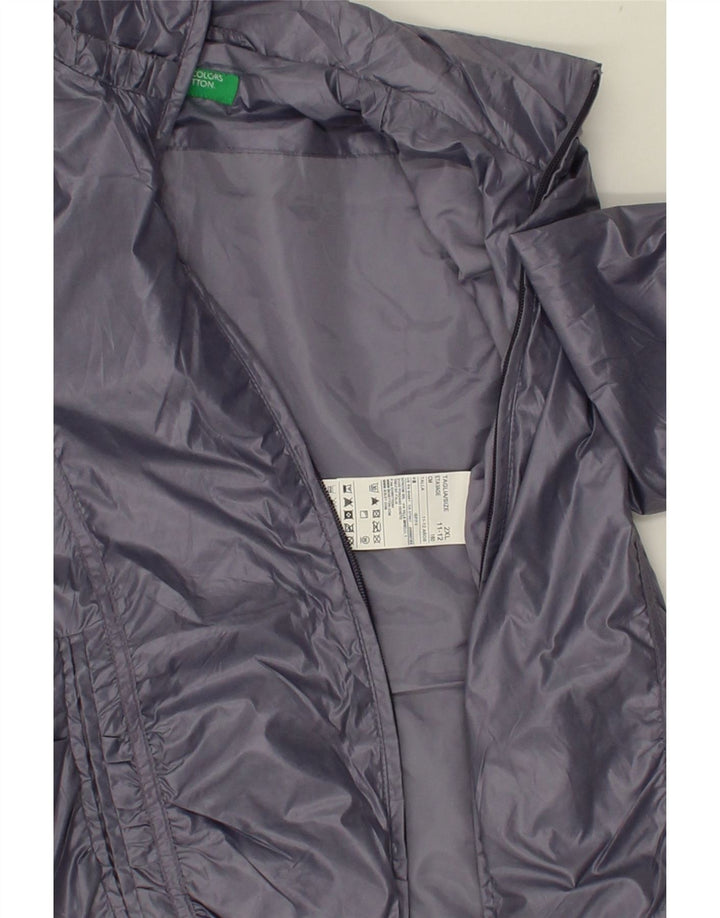 BENETTON Girls Bomber Jacket 11-12 Years 2XL Navy Blue Polyamide Vintage Benetton and Second-Hand Benetton from Messina Hembry 