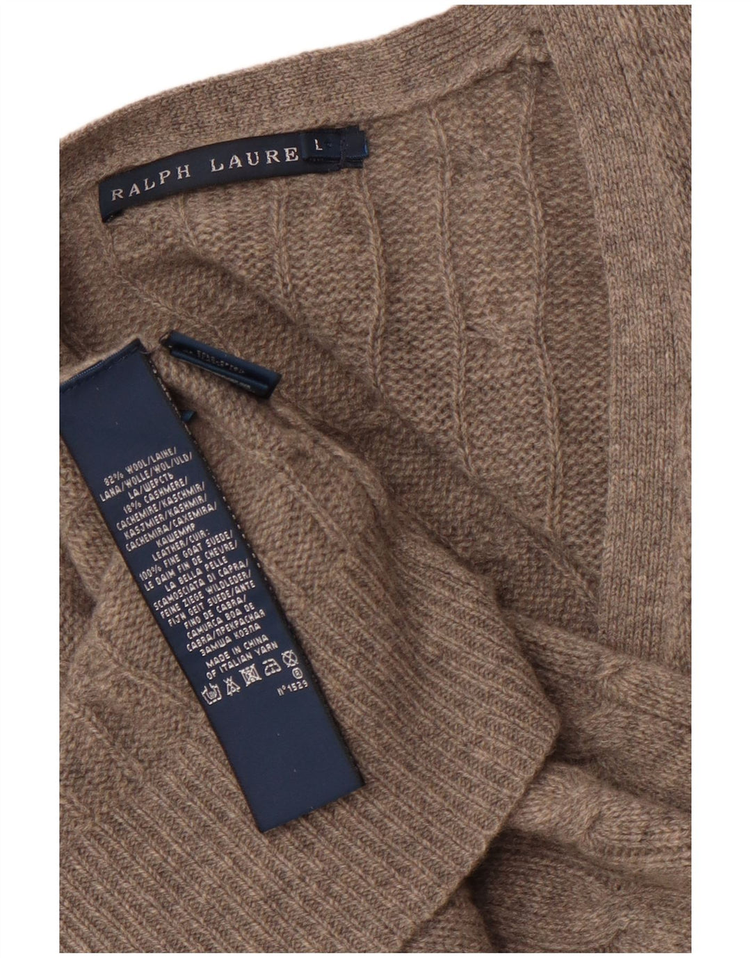 RALPH LAUREN Ženski dugi kardigan pulover UK 14 Large Grey Colourblock