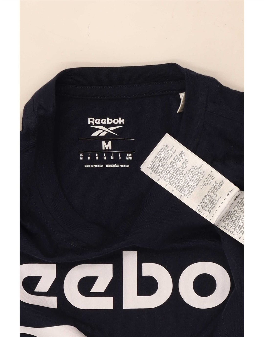 Reebok muška grafička majica kratkih rukava srednje tamnoplavi pamuk
