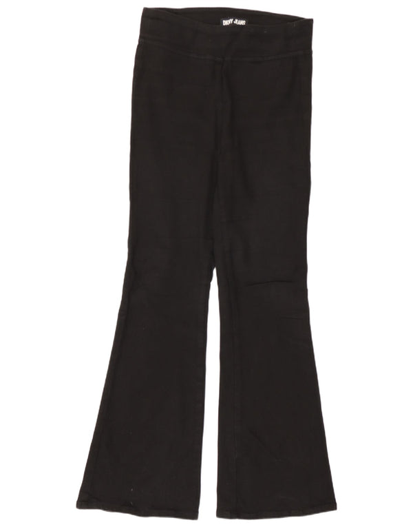 Dkny Womens Flare Tracksuit Trousers UK 10 Small  Black Cotton