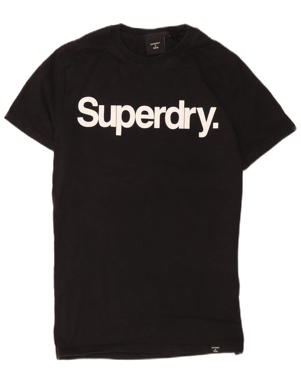 Superdry muška grafička majica kratkih rukava Srednji crni pamuk