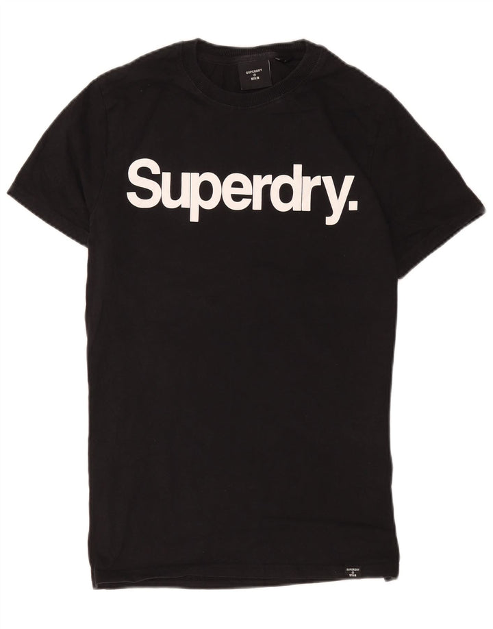 Superdry muška grafička majica kratkih rukava Srednji crni pamuk