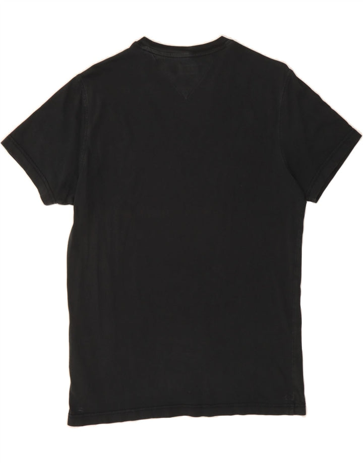 TOMMY HILFIGER Mens T-Shirt Top Medium Black Cotton Vintage Tommy Hilfiger and Second-Hand Tommy Hilfiger from Messina Hembry 