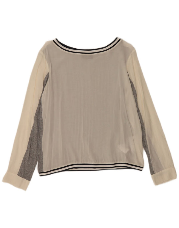 Max & Co. Ženski gornji dio bluze dugih rukava UK 10 Small Grey Colourblock