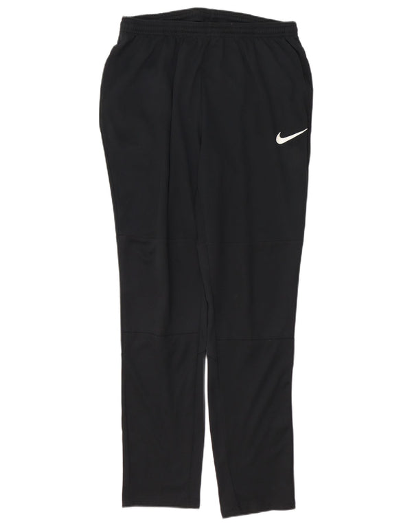 NIKE Ženske Dri Fit Trenirke Hlače UK 12 Srednji crni poliester