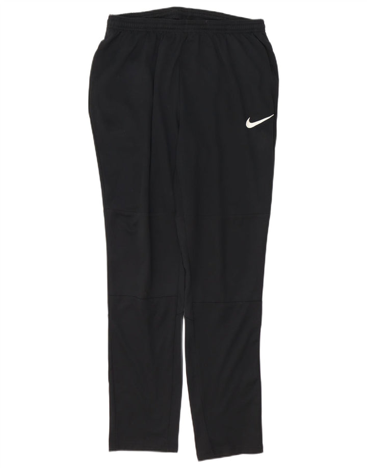 NIKE Ženske Dri Fit Trenirke Hlače UK 12 Srednji crni poliester