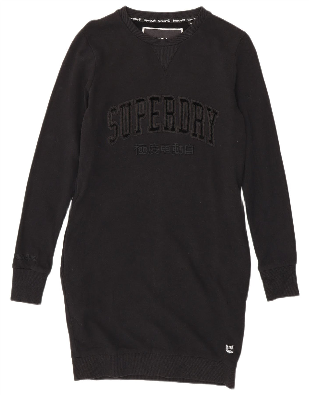 SUPERDRY Ženska majica s grafičkim džemperom UK 12 Srednje crni pamuk