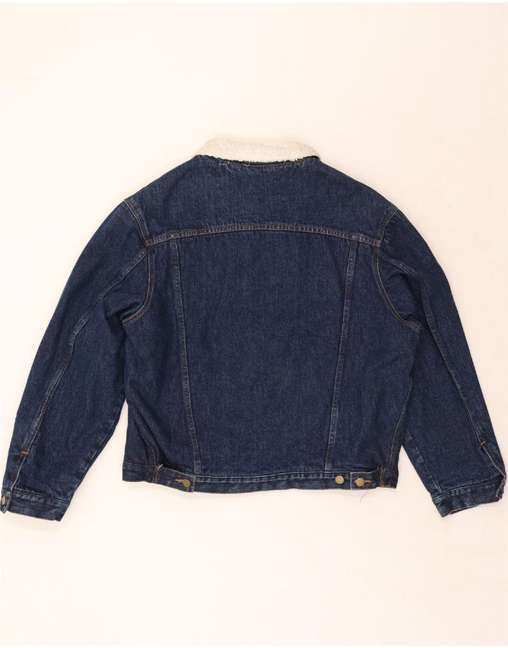 GREEN FOX Muška šerpa traper jakna UK 38 srednje plava