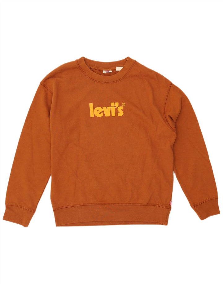 LEVI'S Ženska prekomjerna trenirka s motivima UK 10 Mali smeđi pamuk