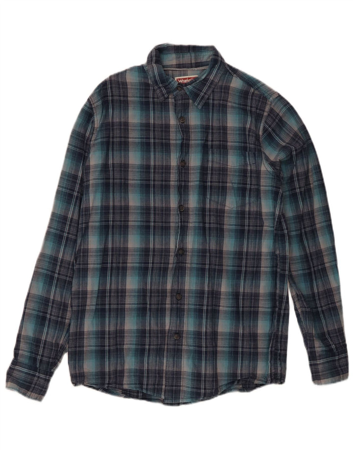 Wrangler muška flanelska košulja, mali plavi karirani pamuk