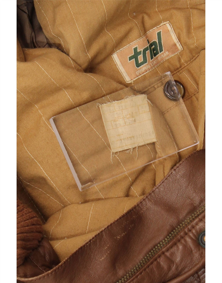 Vintage muška kožna jakna IT 48 srednje smeđe kože