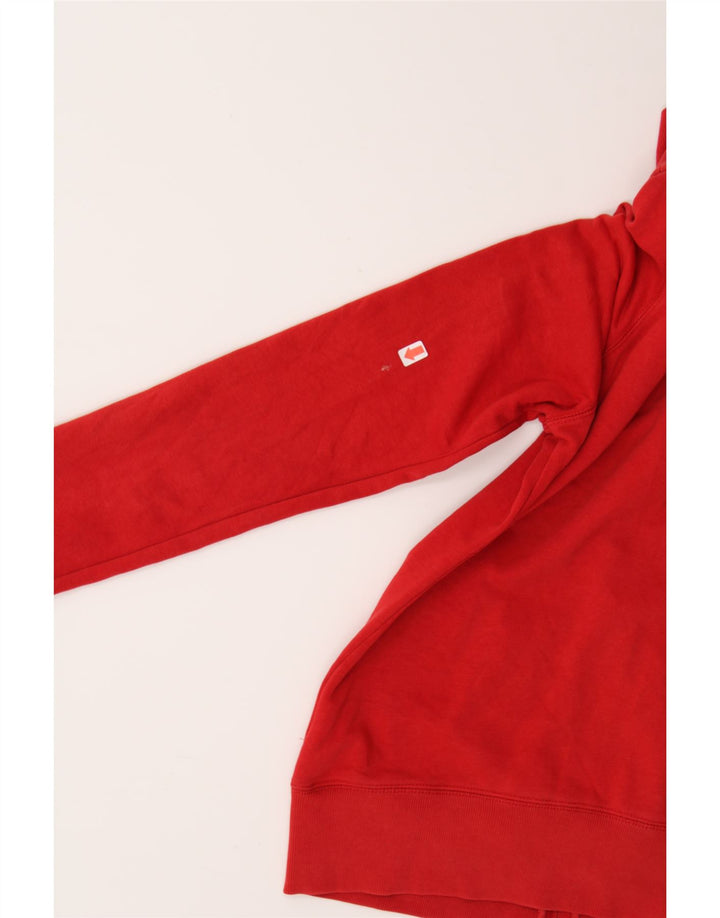 NIKE Womens Crop Tracksuit Top Jacket UK 10/12 Medium Red Cotton Vintage Nike and Second-Hand Nike from Messina Hembry 
