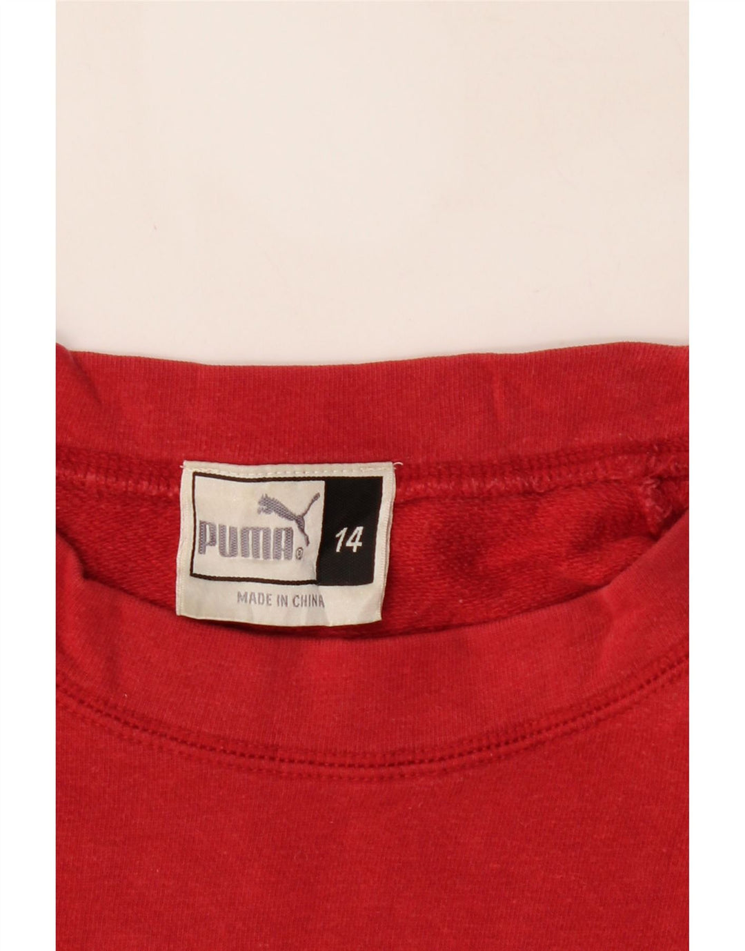 PUMA Womens Oversized Sweatshirt Jumper UK 14 Large  Red Cotton Vintage Puma and Second-Hand Puma from Messina Hembry 