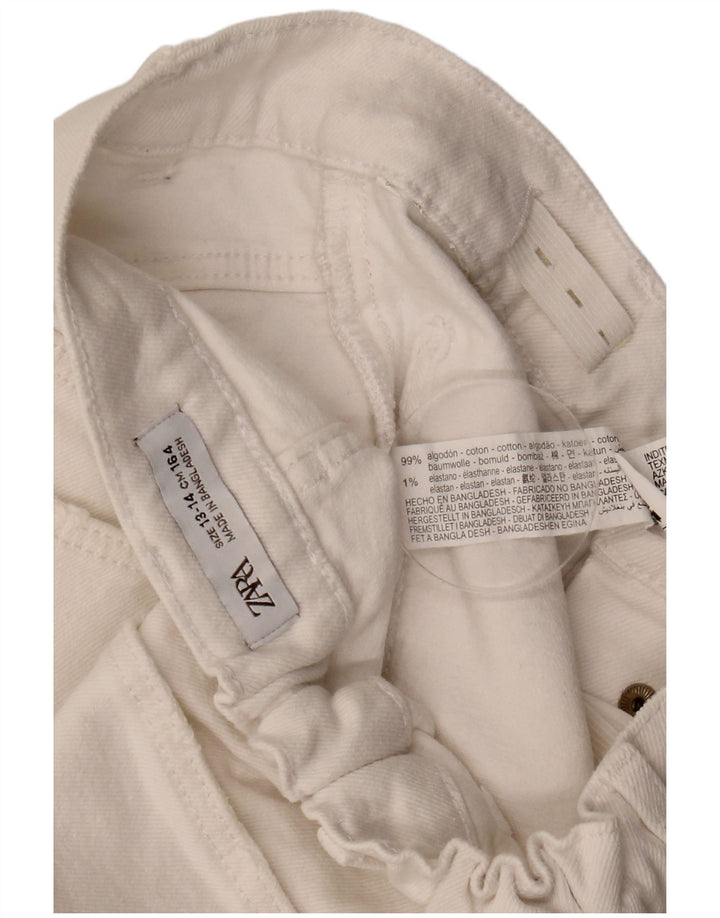 Traper kratke hlače ZARA za djevojčice 13-14 godina W27 bijeli pamuk