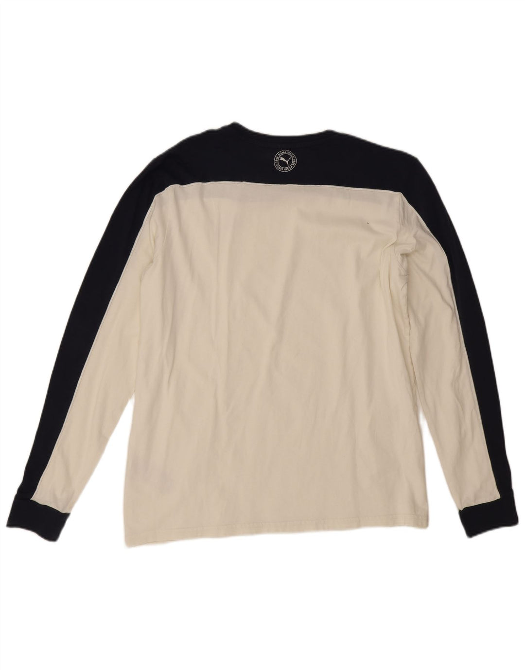 Puma muška majica dugih rukava Large Off White Colourblock Pamuk