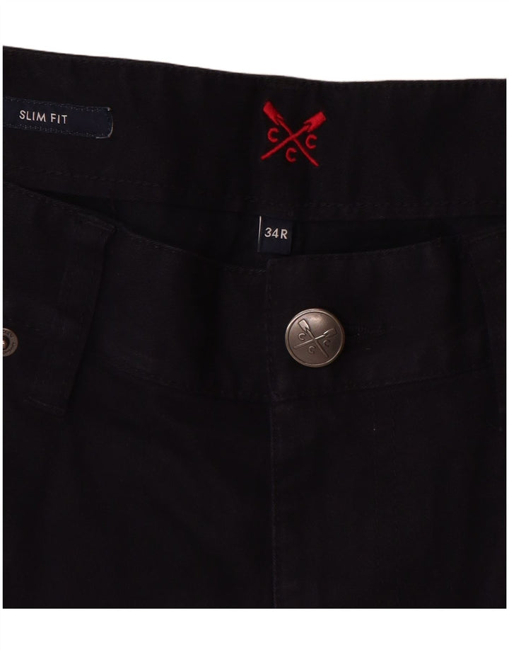 CREW CLOTHING Ženske uske ležerne hlače W34 L31 tamnoplavi pamuk