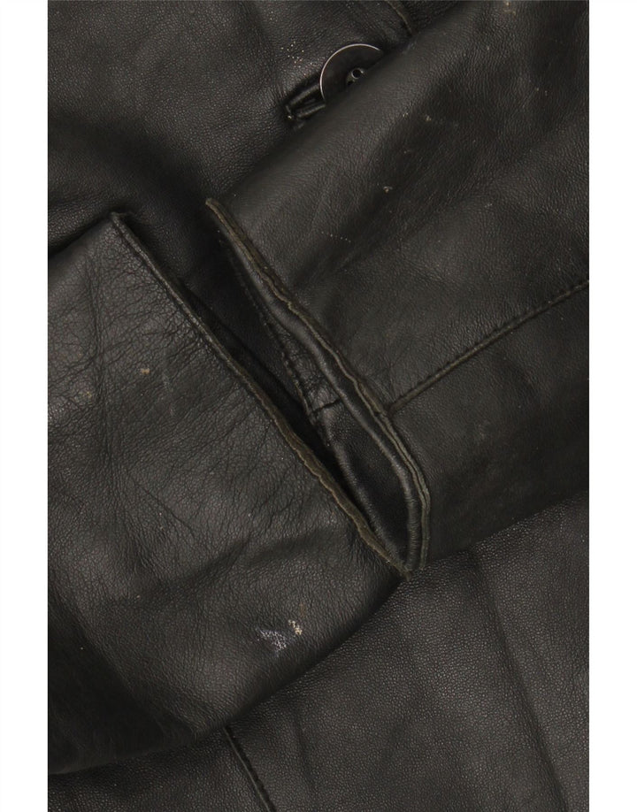 SUMMIT Womens Leather Jacket UK 14 Medium Black Leather Vintage Summit and Second-Hand Summit from Messina Hembry 