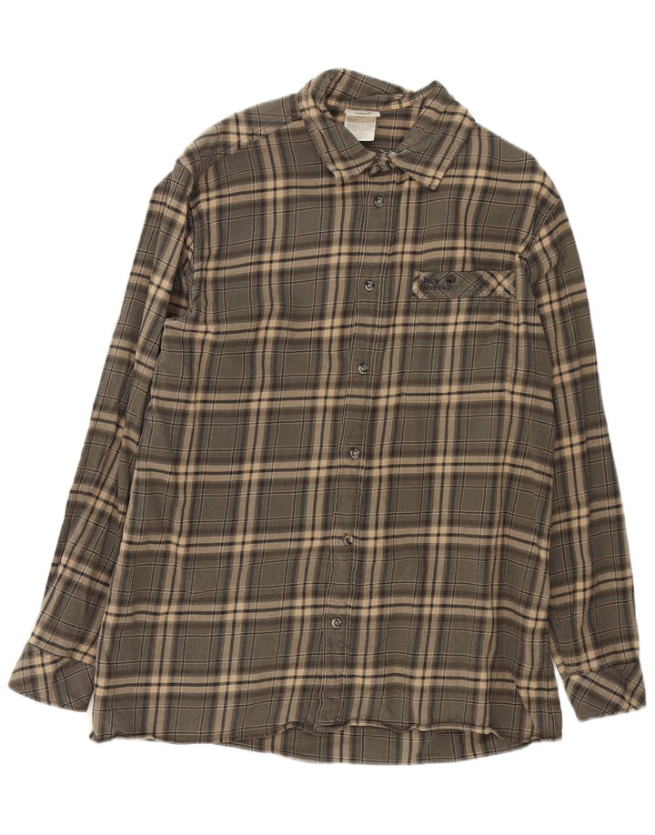 Jack Wolfskin muška flanelska košulja XL sivi karirani pamuk