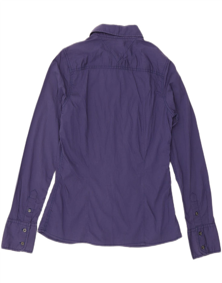 TOMMY HILFIGER Ženska košulja UK 14 Velika tamnoplava pamuk