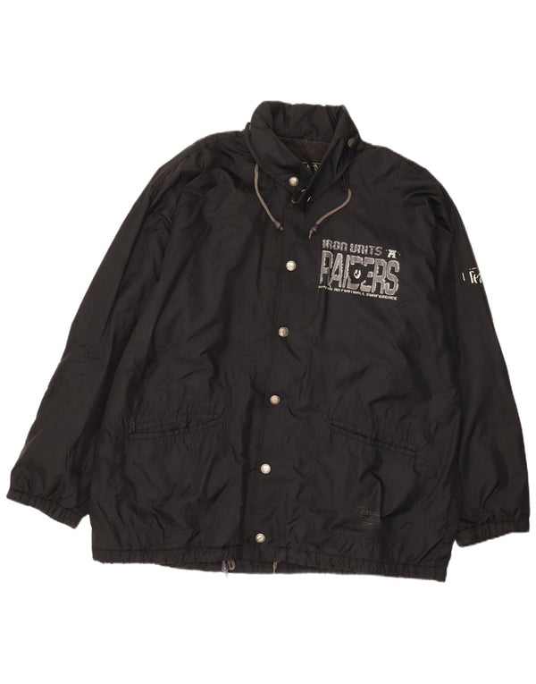 NFL muška kišna jakna Raiders Graphic UK 42 XL crni najlon