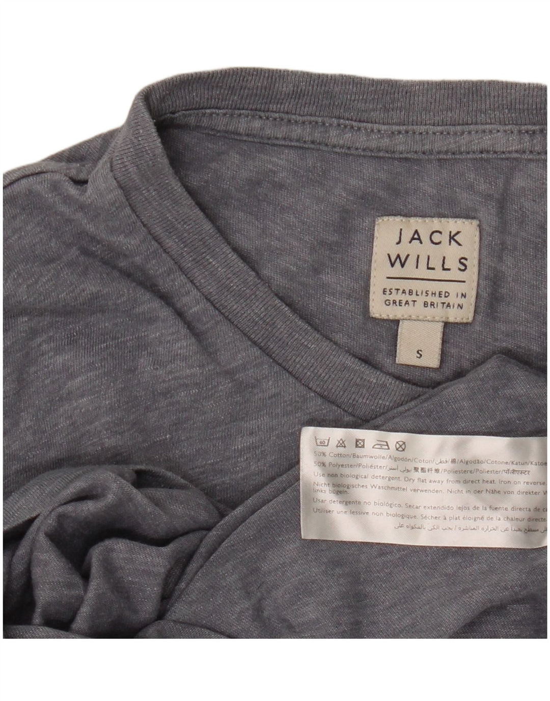 Jack Wills Muška majica kratkih rukava Mali sivi flekasti pamuk