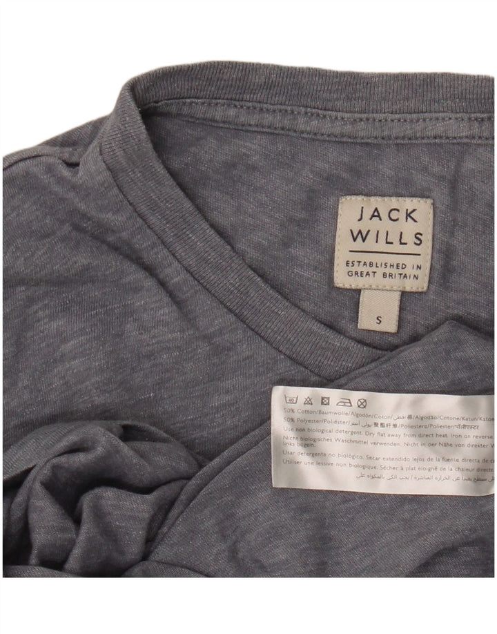 Jack Wills Muška majica kratkih rukava Mali sivi flekasti pamuk