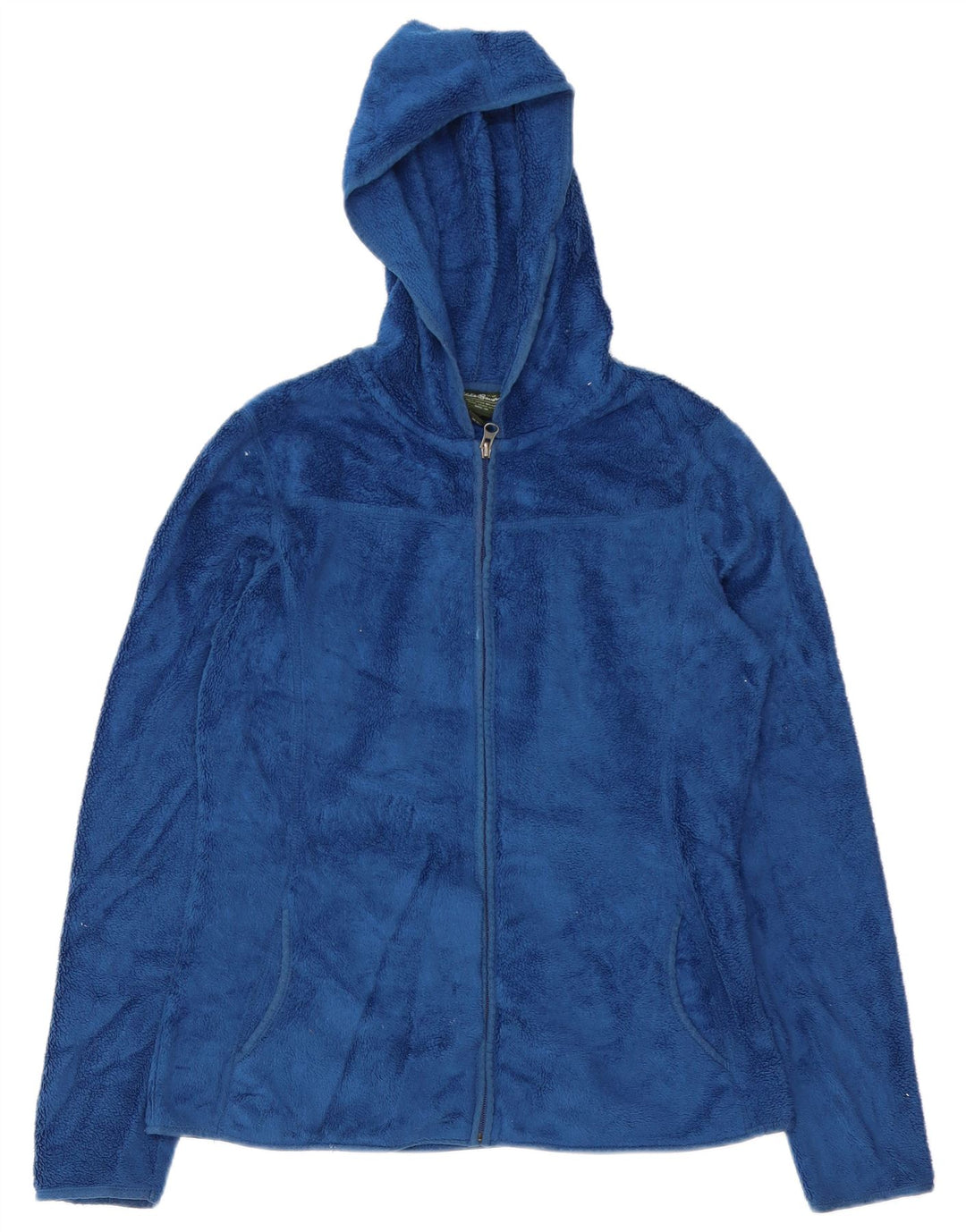 Eddie Bauer ženska flis jakna s kapuljačom UK 14 srednje plava poliester
