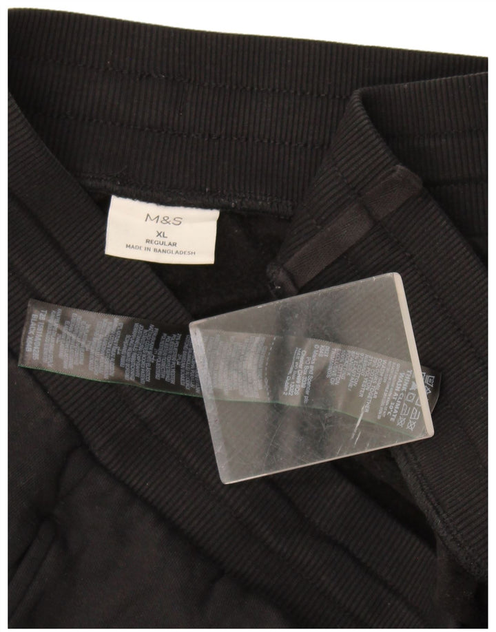 Marks & Spencer Mens Regular Trenirka Hlače Joggers XL crni pamuk