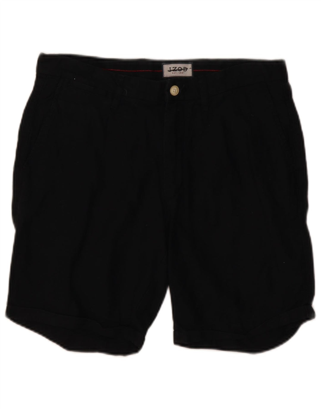Izod muške chino kratke hlače W32 Srednje crni pamuk