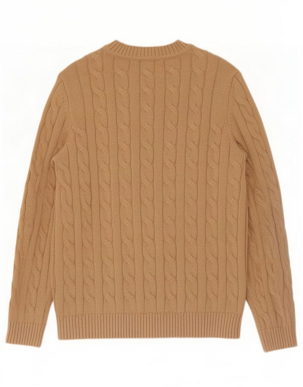 Crew Clothing Ženski džemper s morskim izrezom UK 14 Veliki bež pamuk