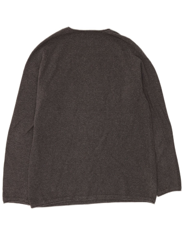JACK & JONES Muški pulover s okruglim izrezom XL sivi pamuk