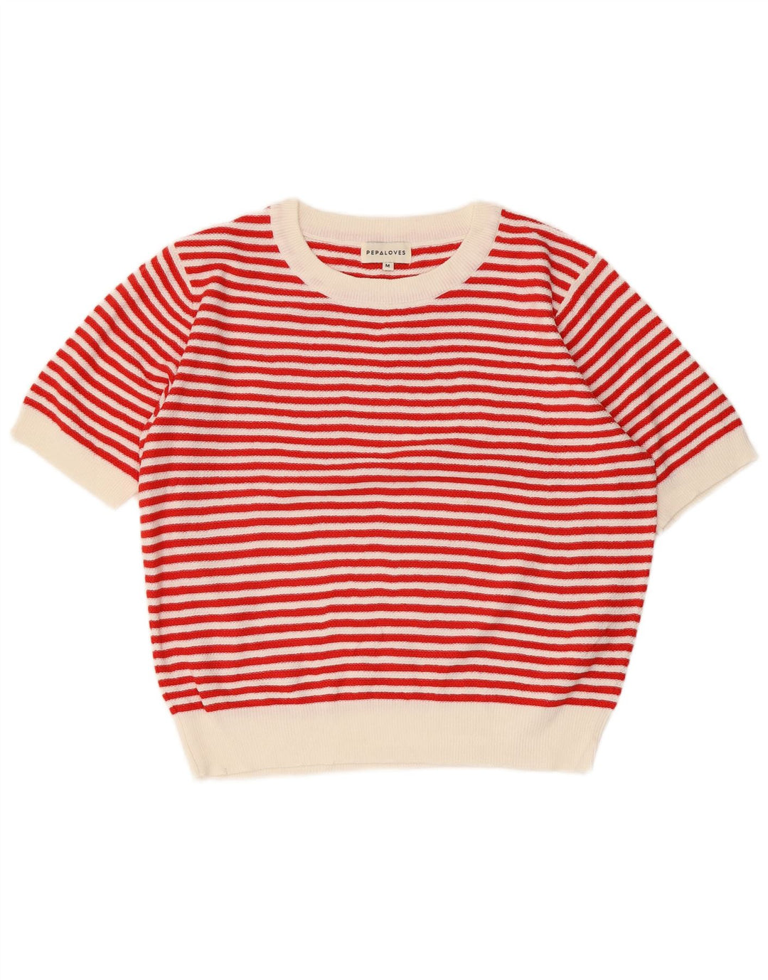 PEPALOVES Ženski pulover s okruglim izrezom UK 14 srednje crvene pruge