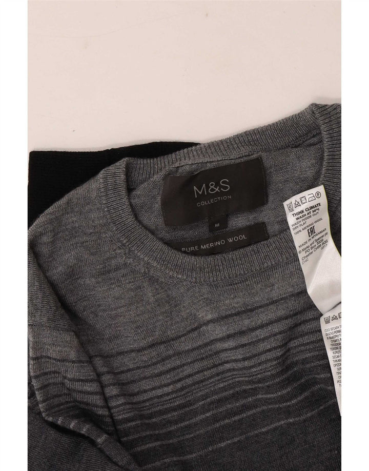 Marks & Spencer muški džemper s okruglim izrezom srednje tamnoplave boje