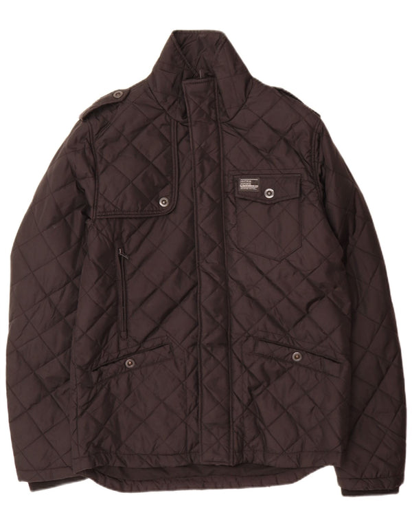Jack & Jones muška vojna prošivena jakna UK 38, srednji crni najlon